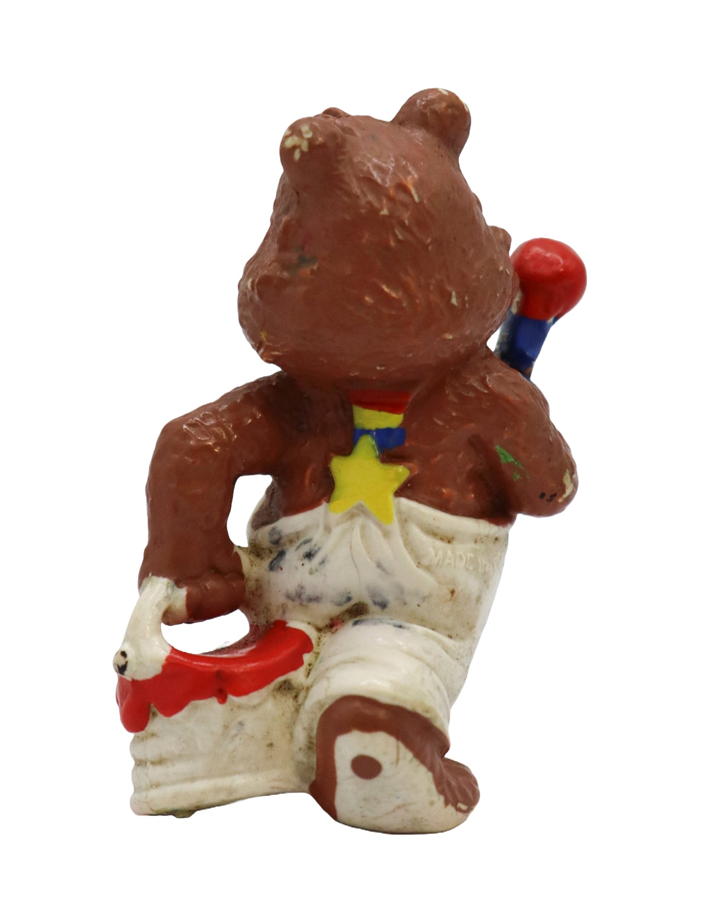 1981 Wallace Berrie Rainbow Kids Painter Bear PVC