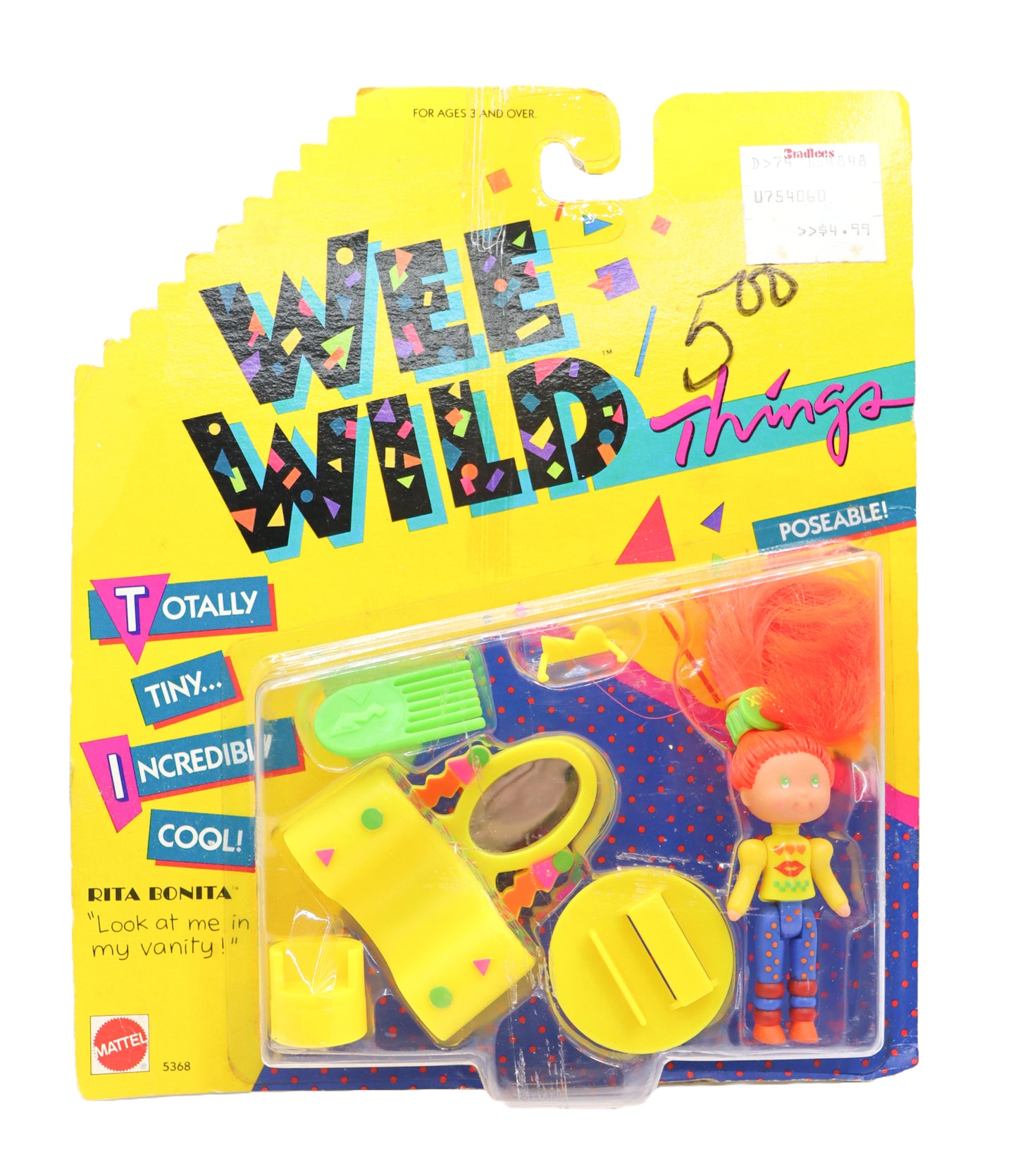 1987 Mattel Wee Wild Things Rita Bonita