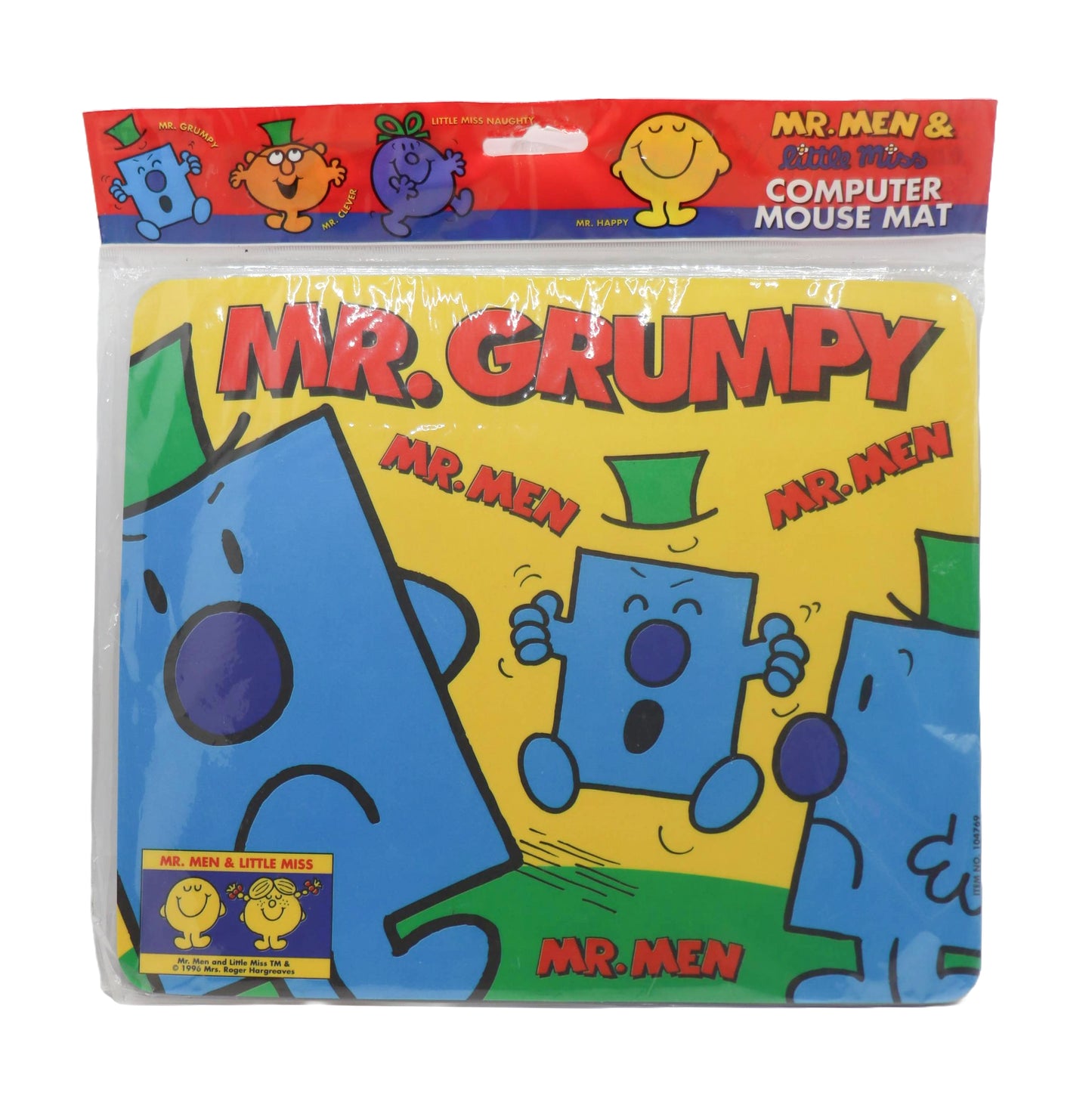 Vintage Mr. Men & Little Miss Computer Mouse Mat Mr. Grumpy