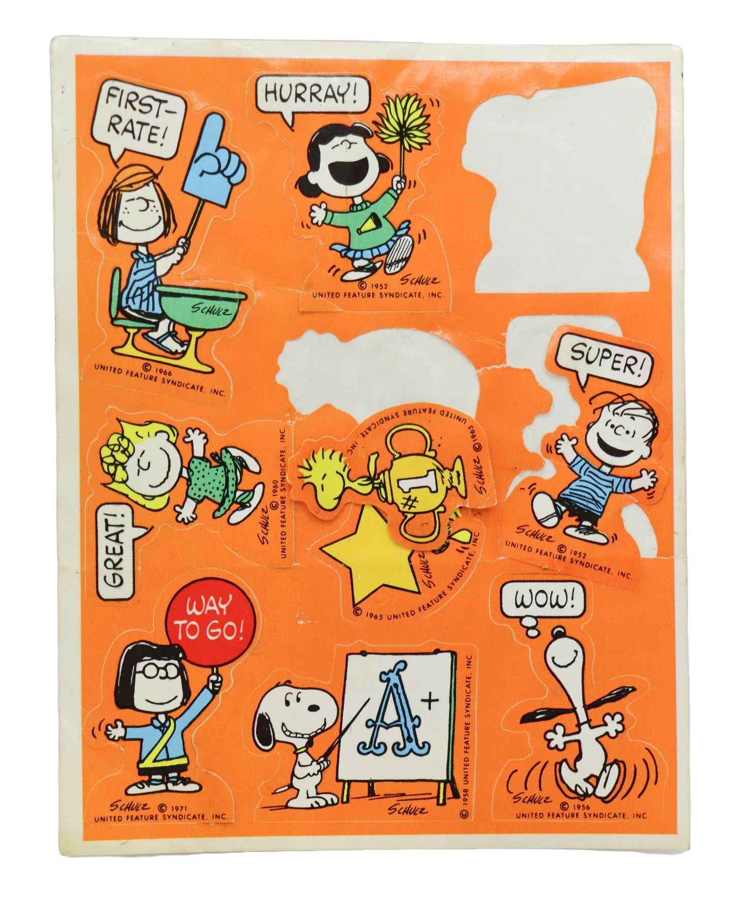 1980s Charlie Brown And Snoopy Stickers