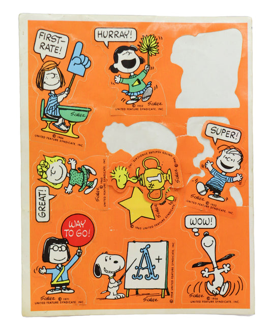 1980s Charlie Brown And Snoopy Stickers