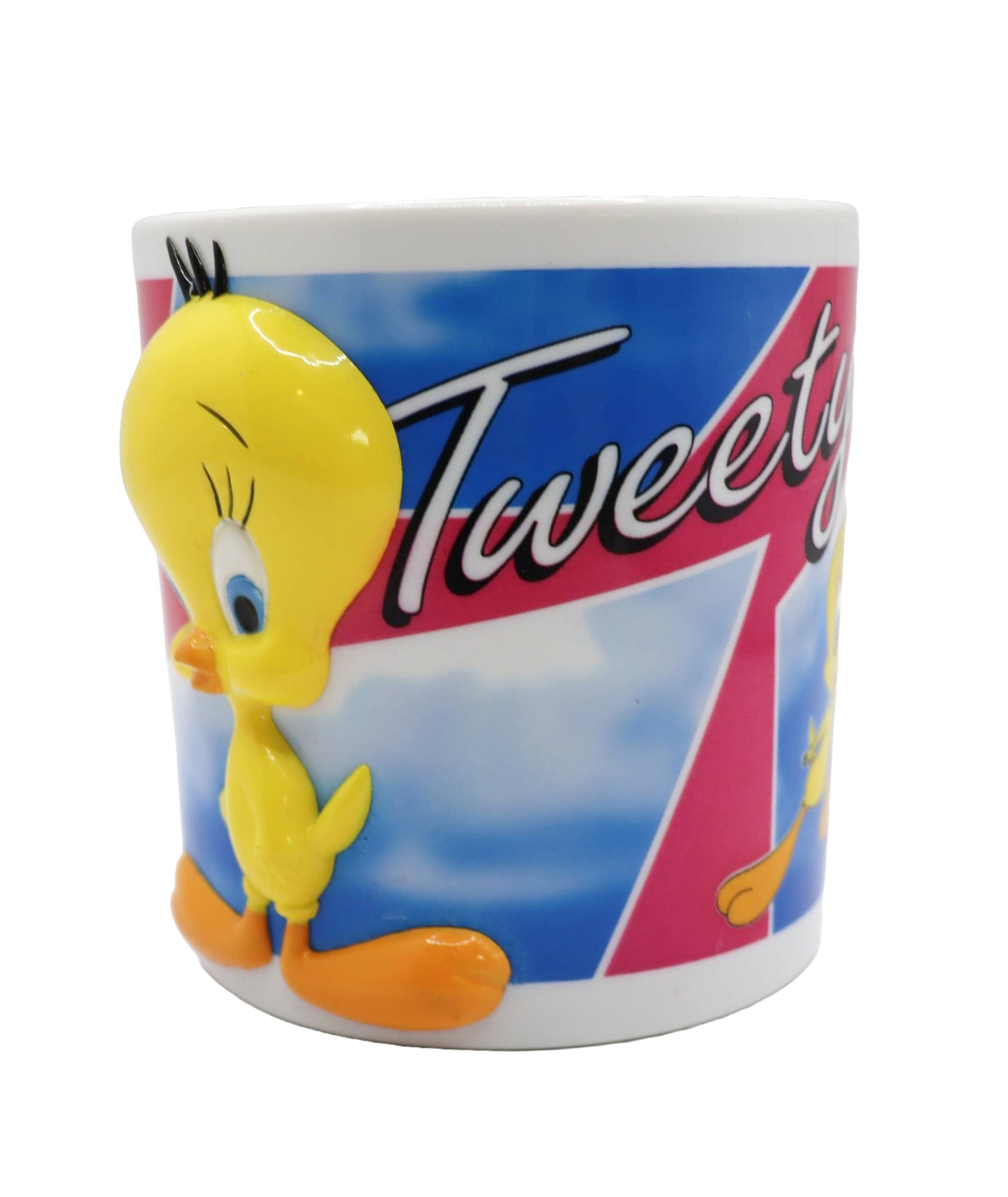1990s Warner Bros Looney Tunes 3D Tweety Mug