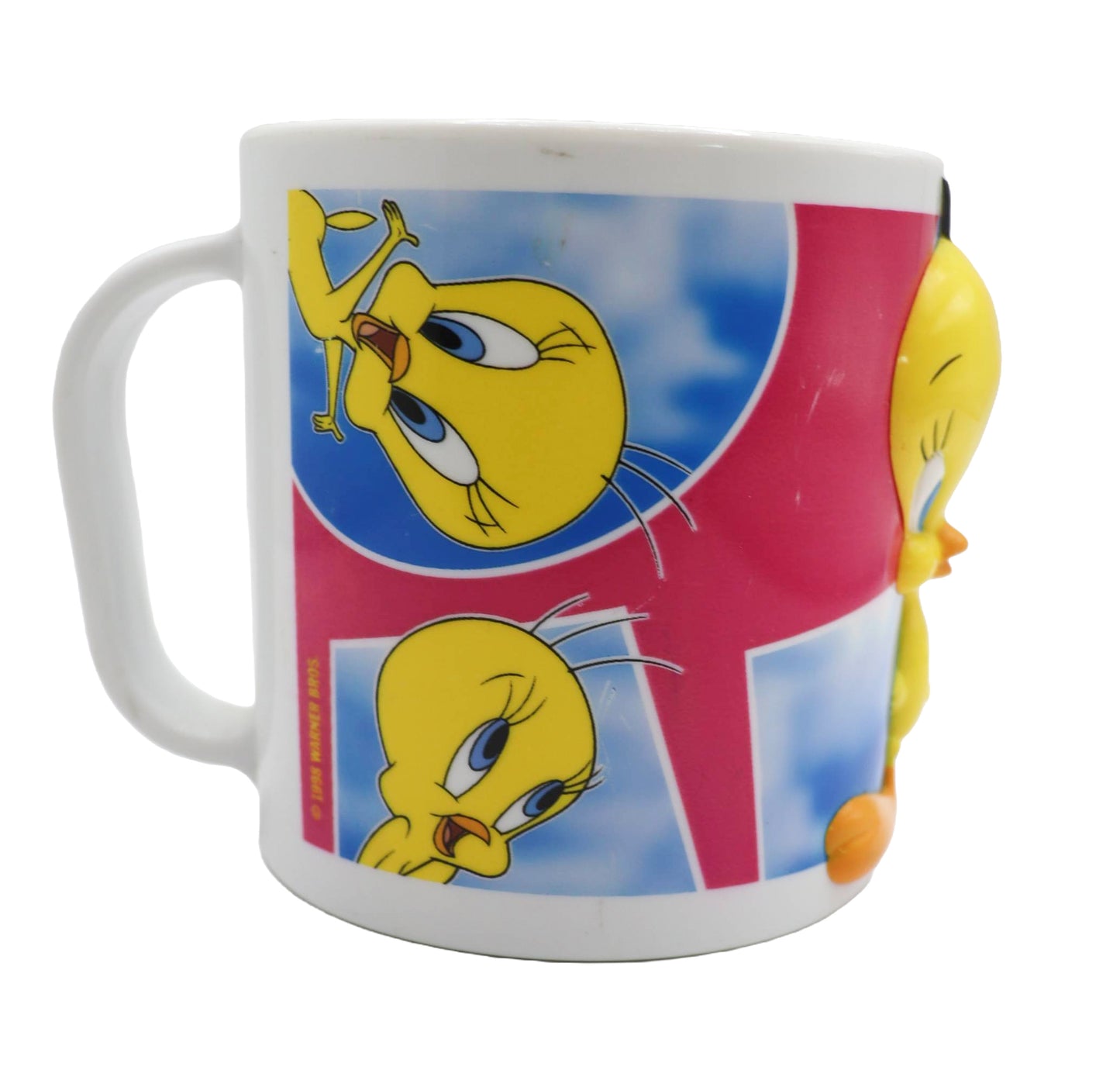 1990s Warner Bros Looney Tunes 3D Tweety Mug