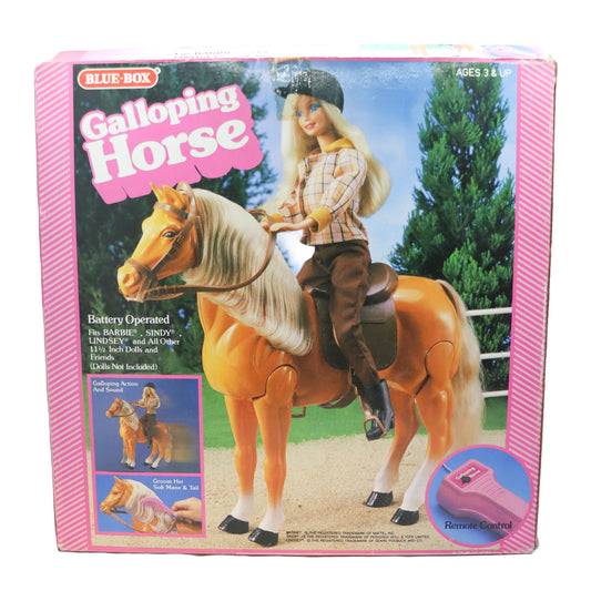 Vintage Blue Box Galloping Horse