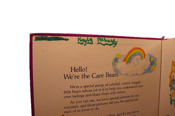 1980s Care Bears hardcover book Caring is what counts