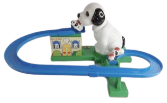1970s Blue Box Puppy go round