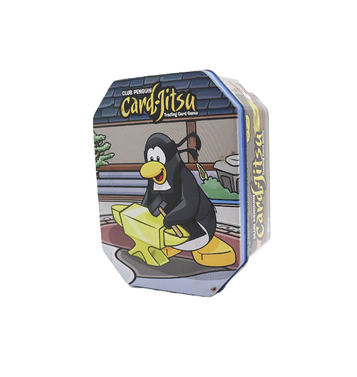 Disney Topps Club Penguin Card-jitsu tin series 4 water + cards