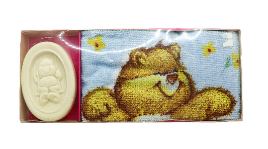 1980s Care Bears soap and face cloth set