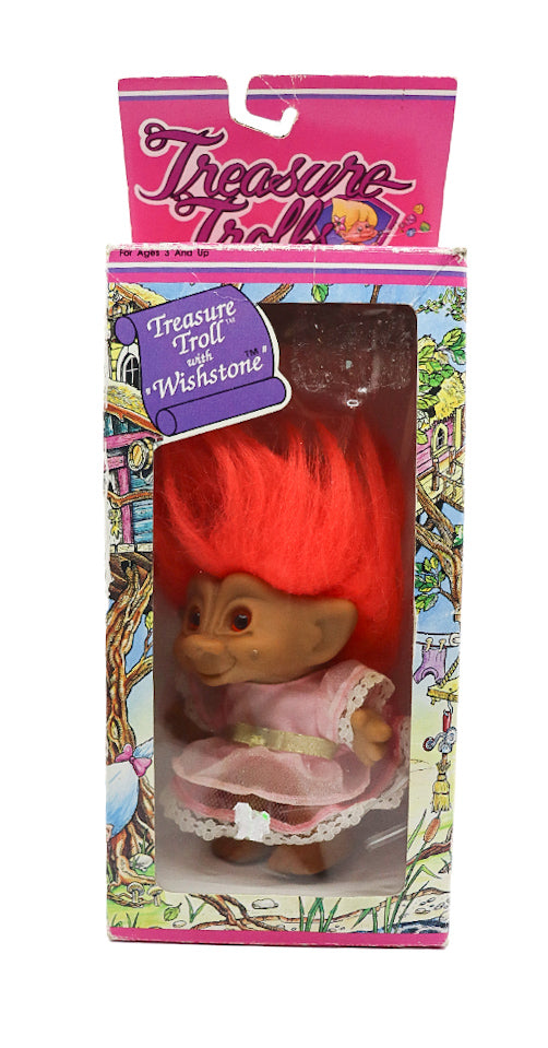 Ace novelty co. Treasure Trolls with "Wishstone" pink dress