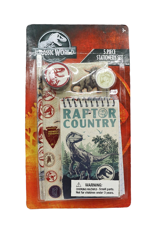 Jurassic World 5 piece Dinosaur stationary set