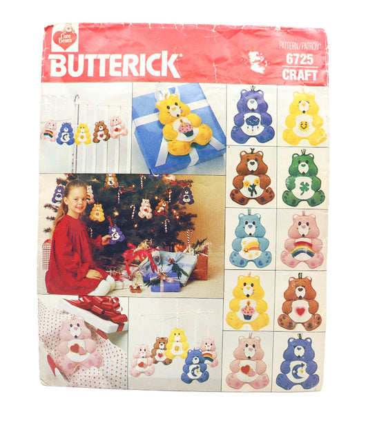 1980s Butterick Care Bears Pattern #6725