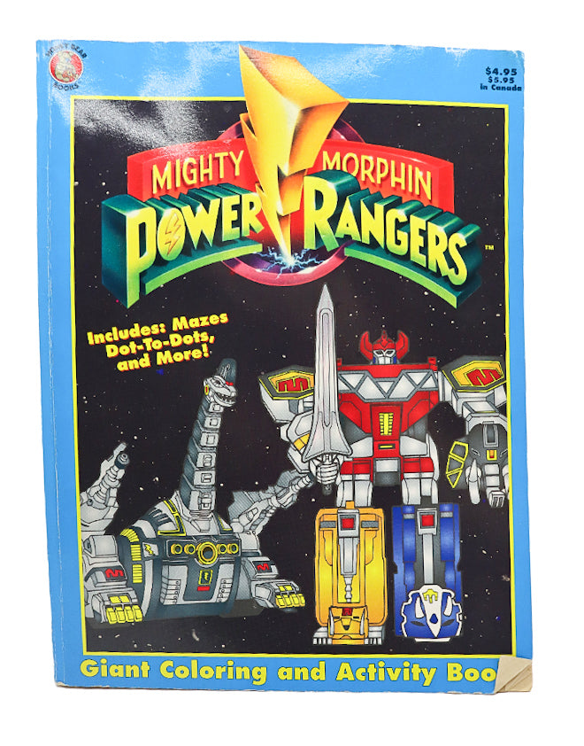 1994 Honey bear books Mighty Morphin' Power Rangers Giant coloring and activity book