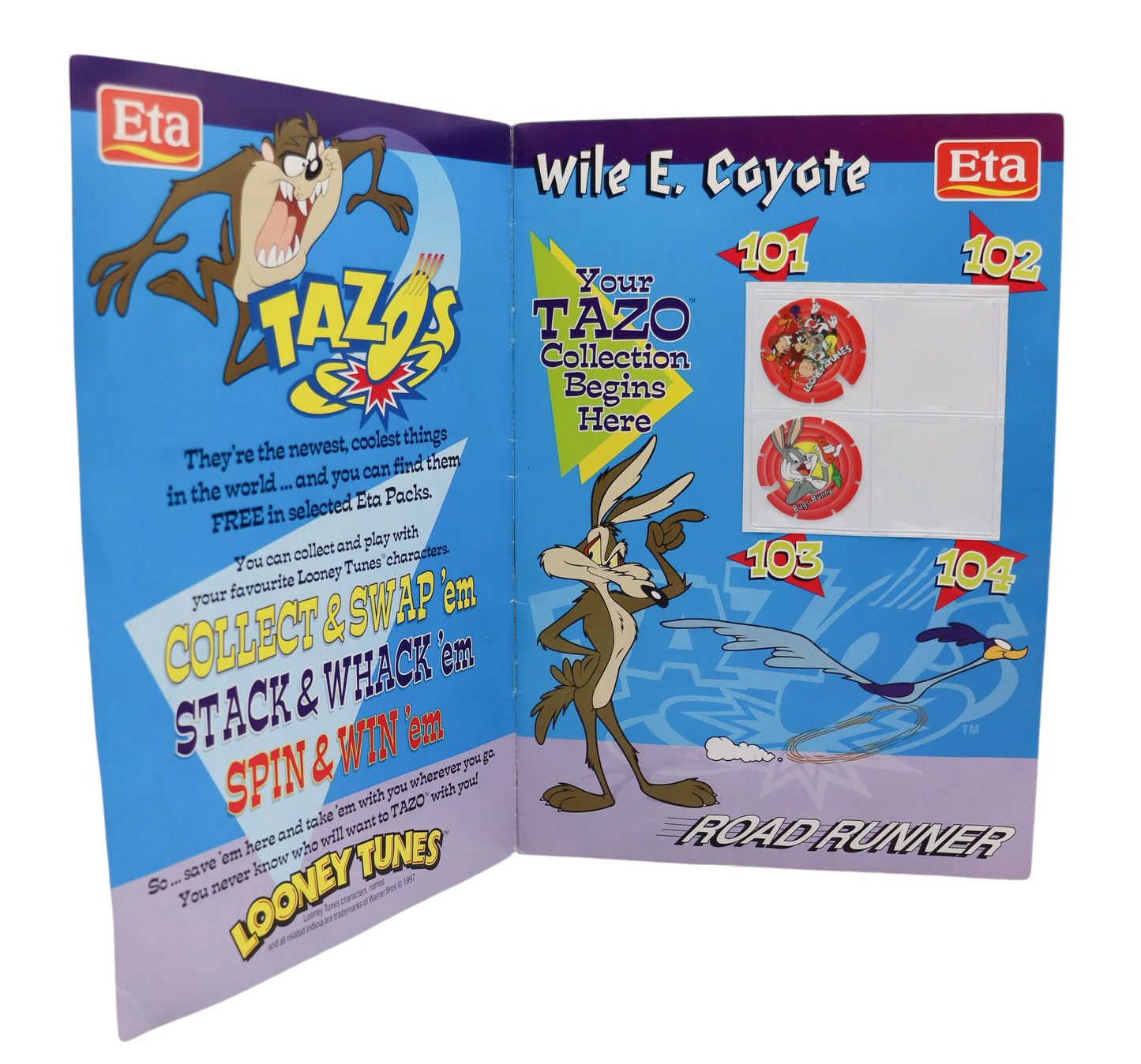 Eta Looney Tunes Tazos Official Collector Album