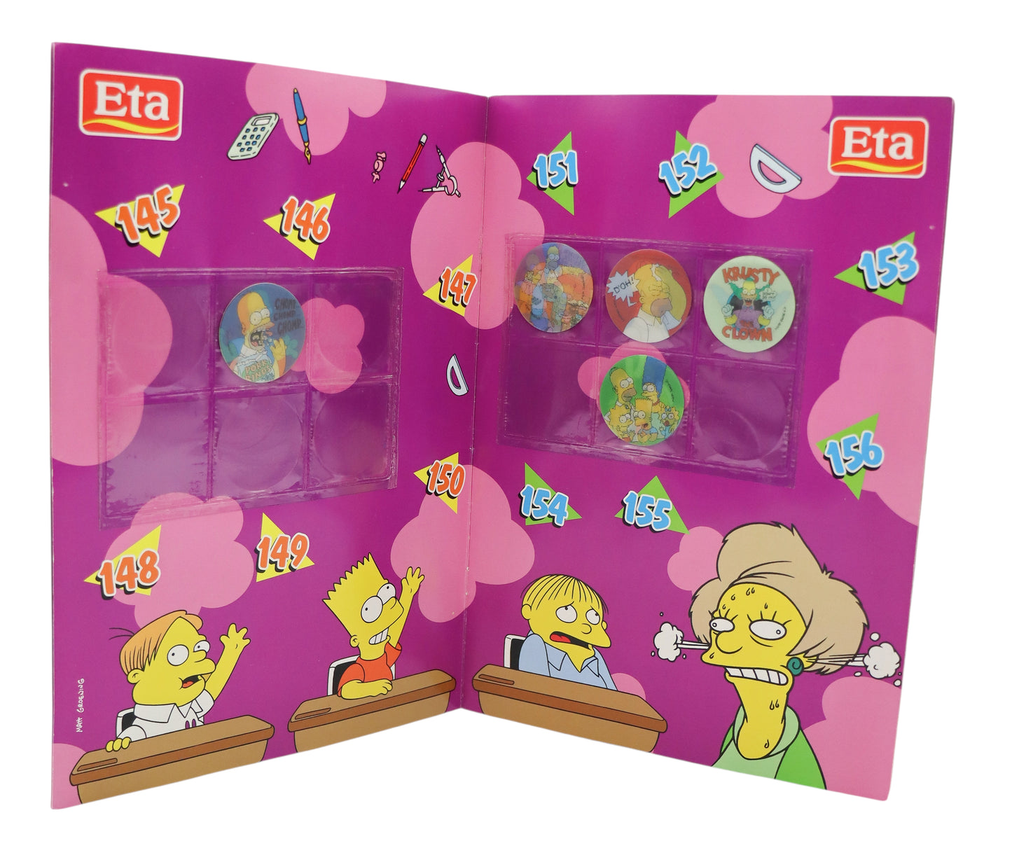 Eta The Simpsons Magic Motion Tazos Official Collector Album