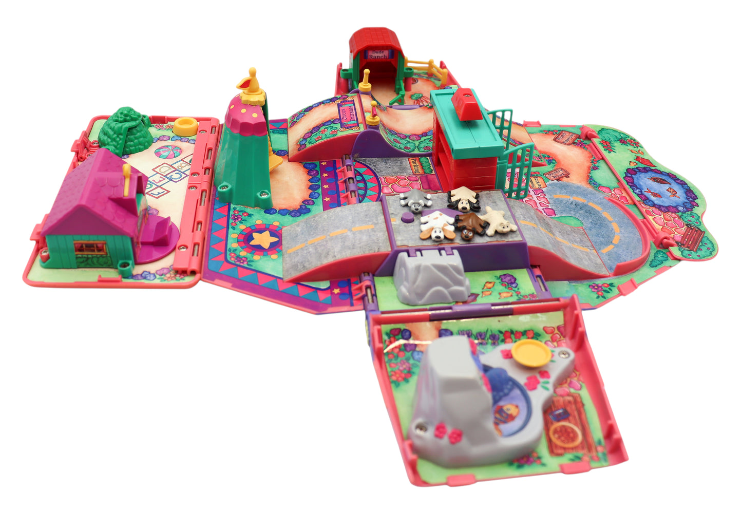 1995 Galoob Pound Puppies Van Bus Circus Playground playset