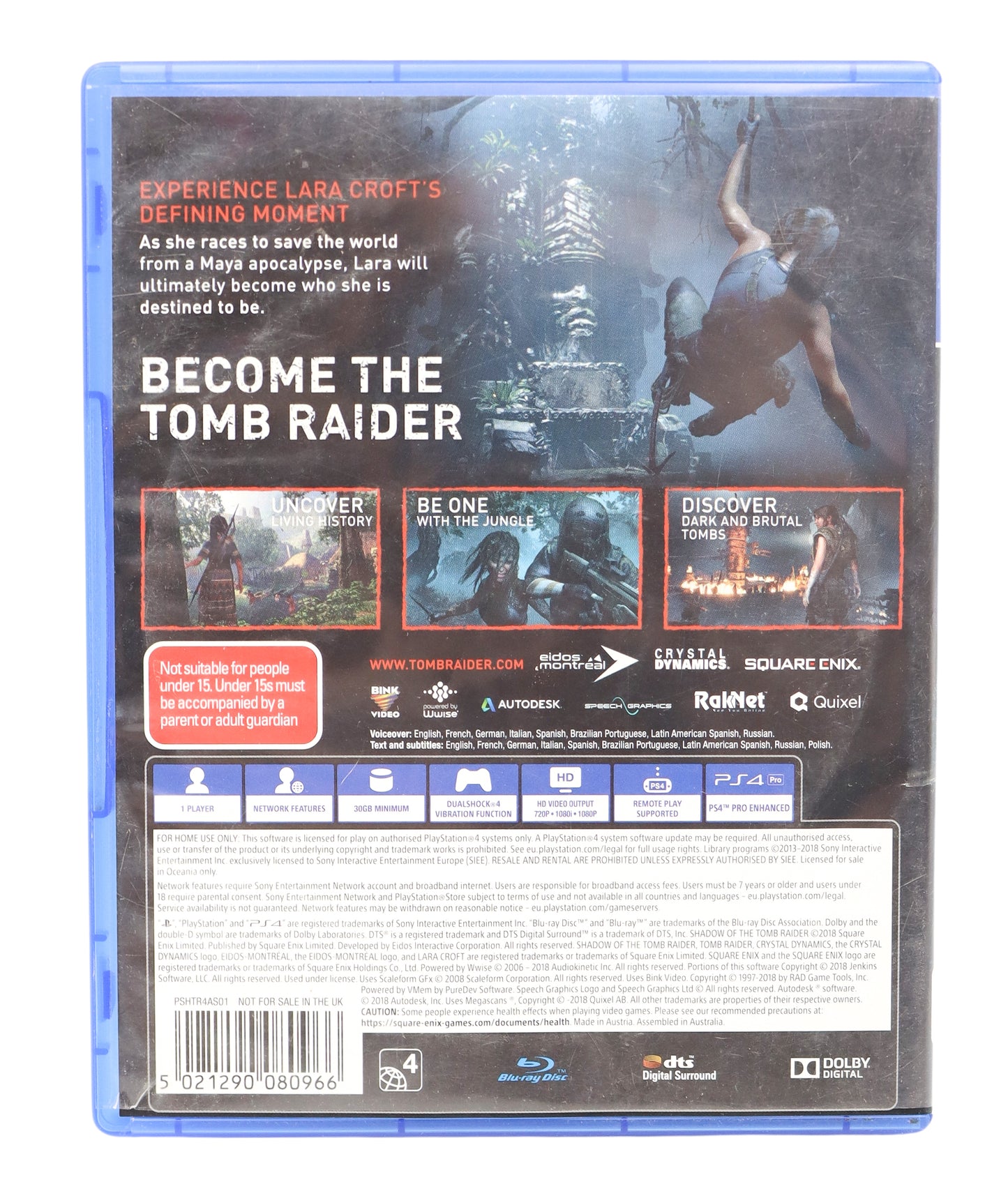 Playstation 4 Shadow Of The Tomb Raider