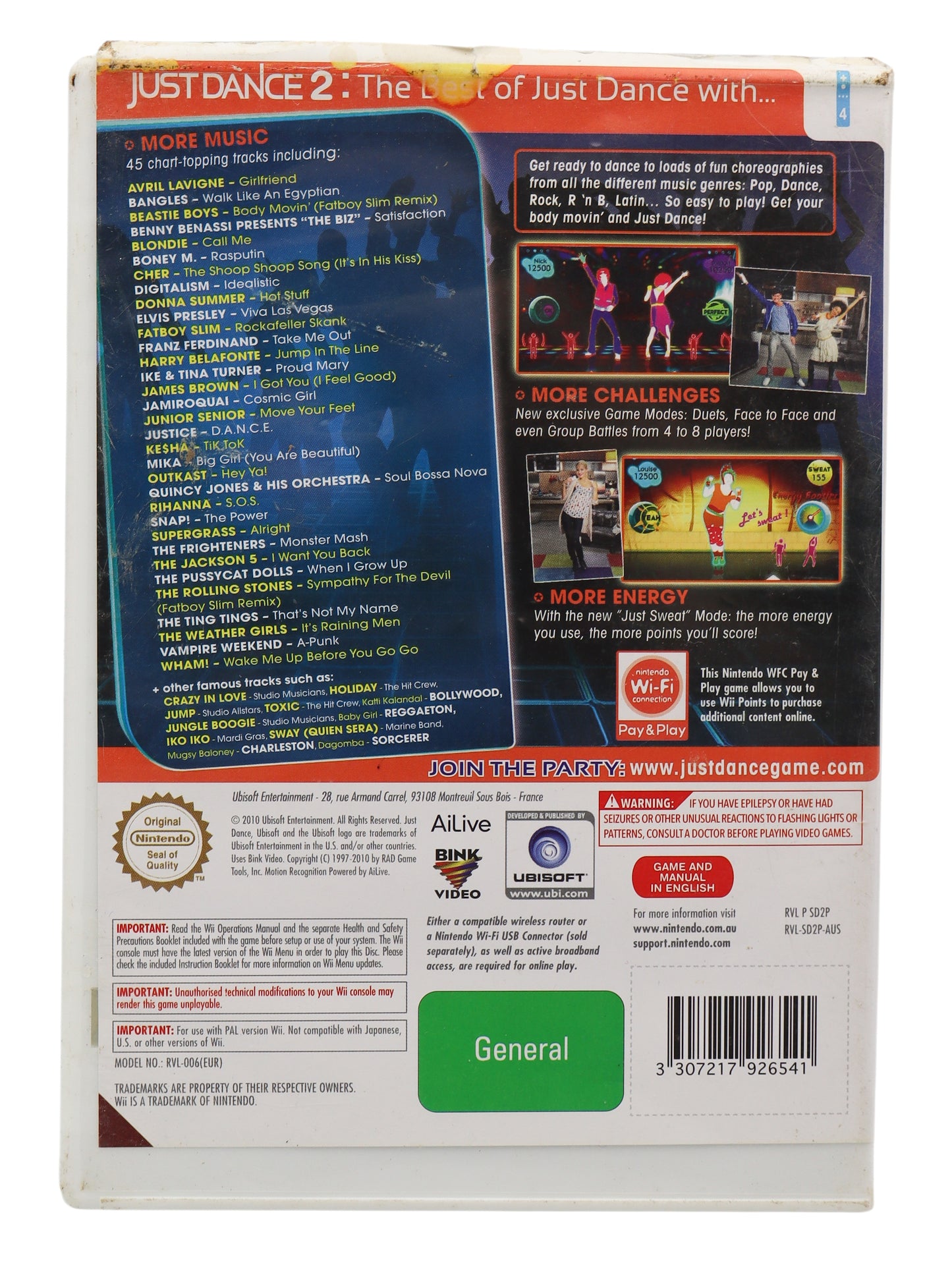 Nintendo Wii Just Dance 2