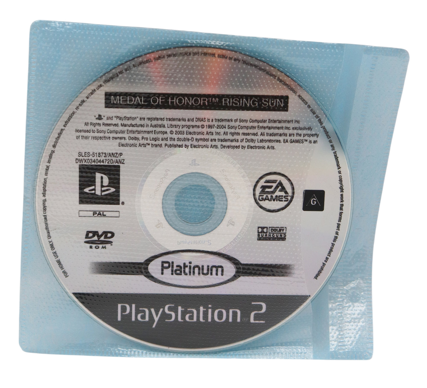 Playstation 2 Medal of Honor Rising Sun