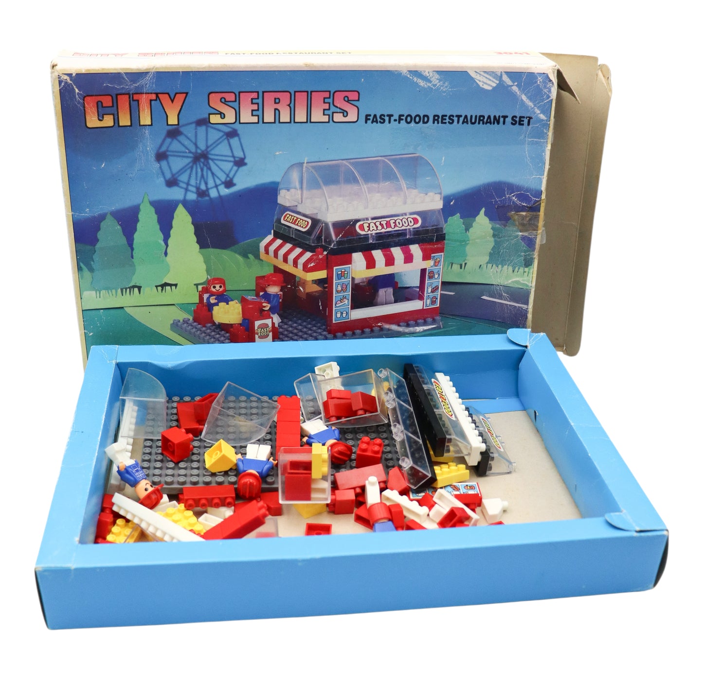 1988 Atco City Series Fast-Food Restaurant Set Construction Building Blocks 3041