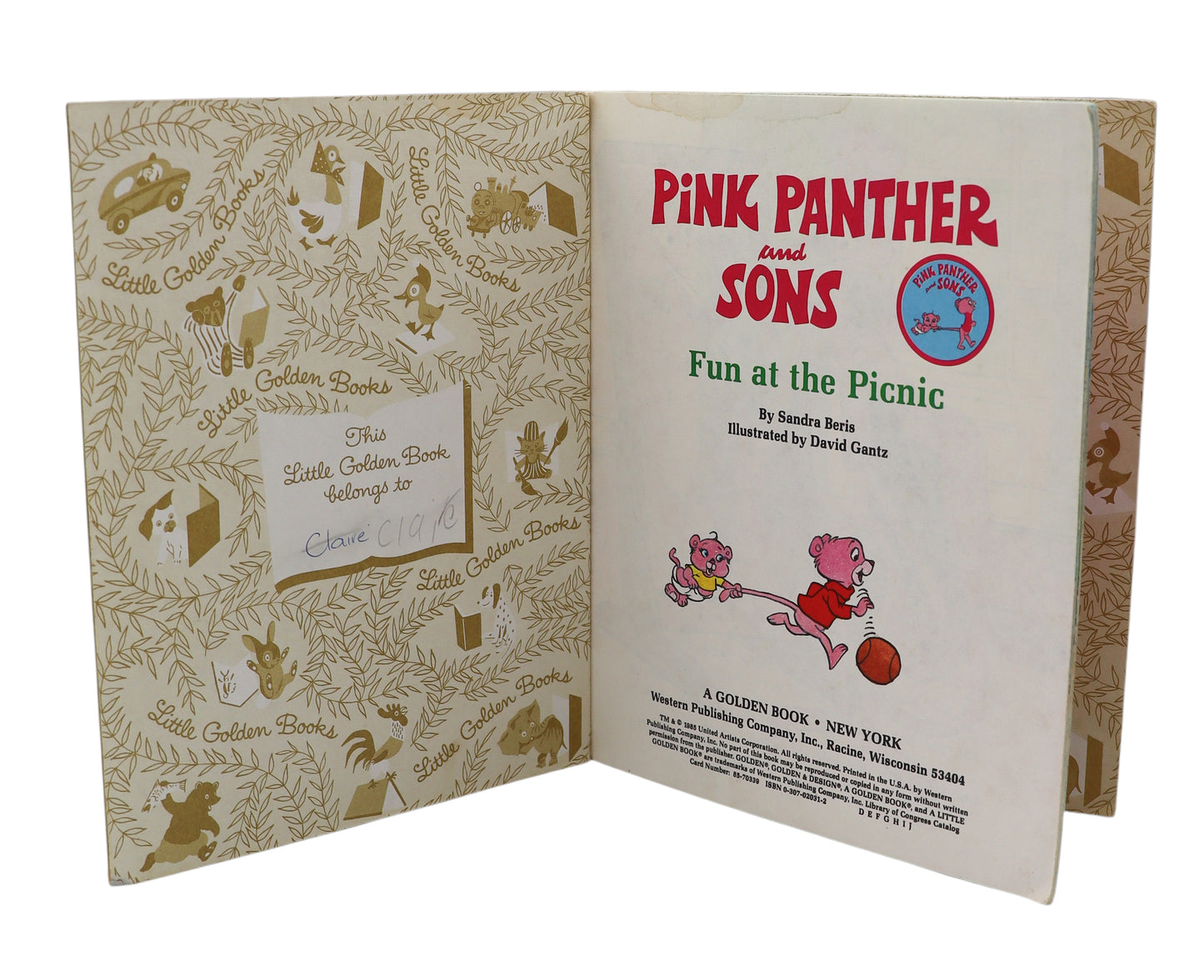 1985 Little Golden Books Pink Panther And Sons Fun At The Picnic
