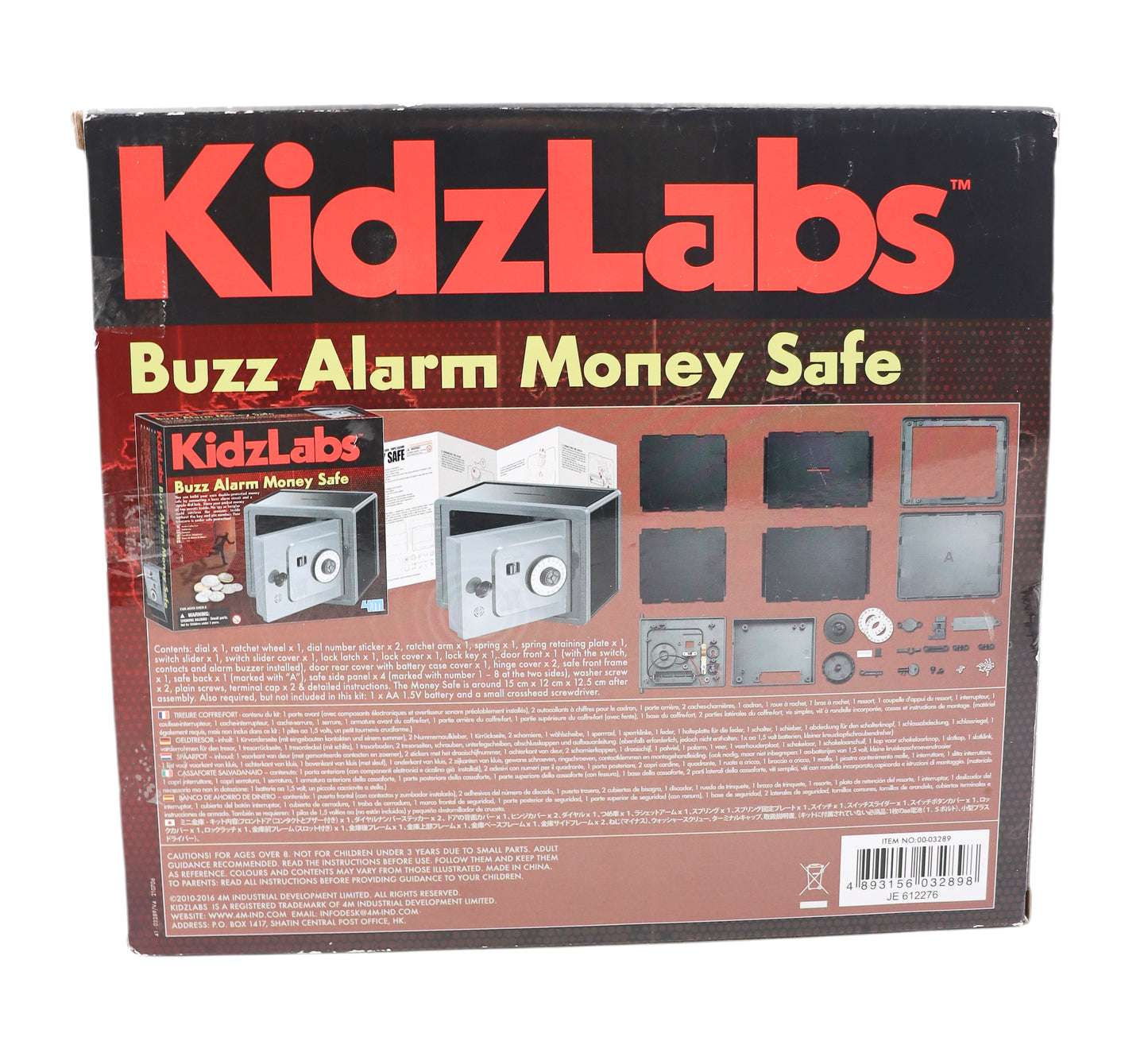 4M KidzLabs Buzz Alarm Money Safe Kit