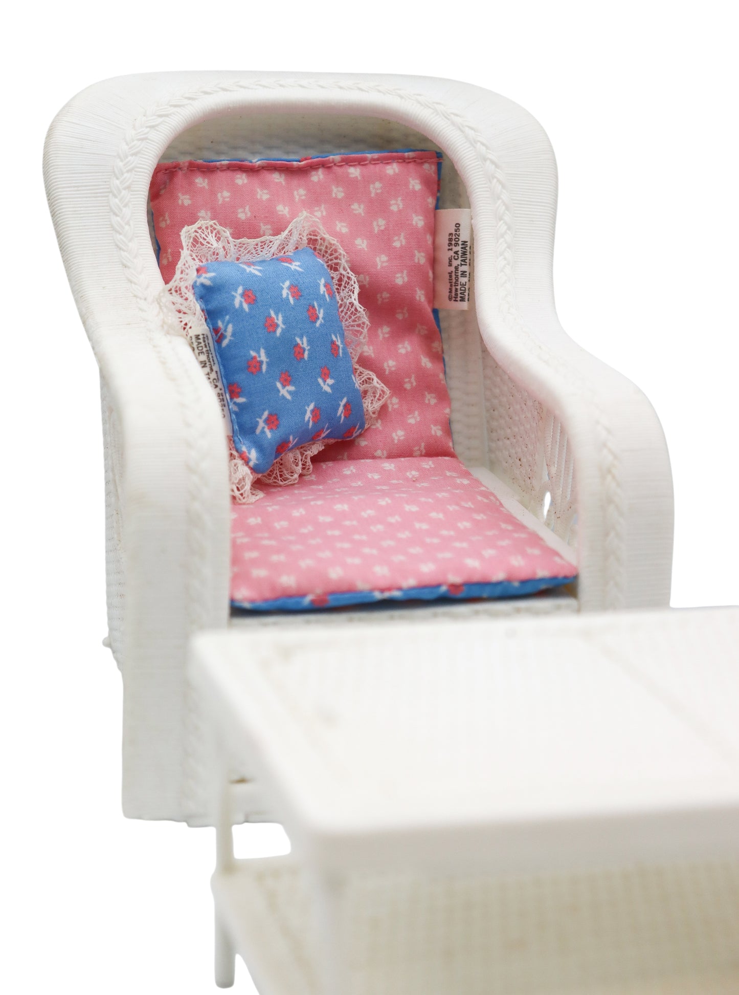 1983 Mattel Barbie Dream Furniture Faux Wicker Living Room Set #7404