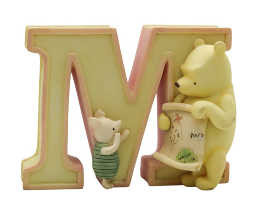 Vintage  Michel & Company Disney Classic Winnie The Pooh Alphabet Letter "M" Figurine