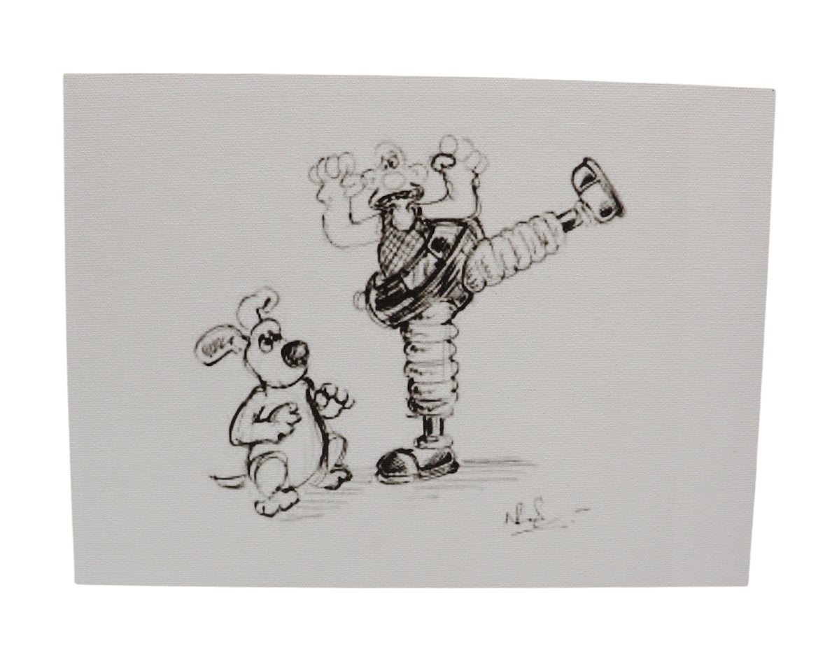 Set Of Prints Featuring Original Concept Sketches Of Wallace And Gromit