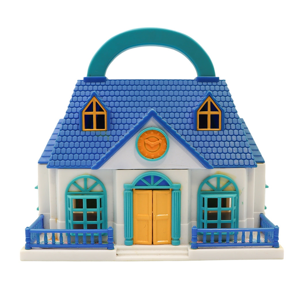 1990s Blue Box Tiny Dreams Carry Along Teacher School House