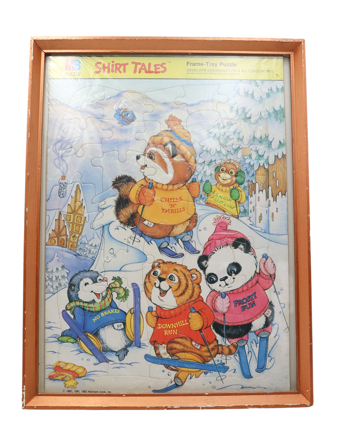 1982 Framed Milton Bradley Shirt Tales Frame-Tray Puzzle