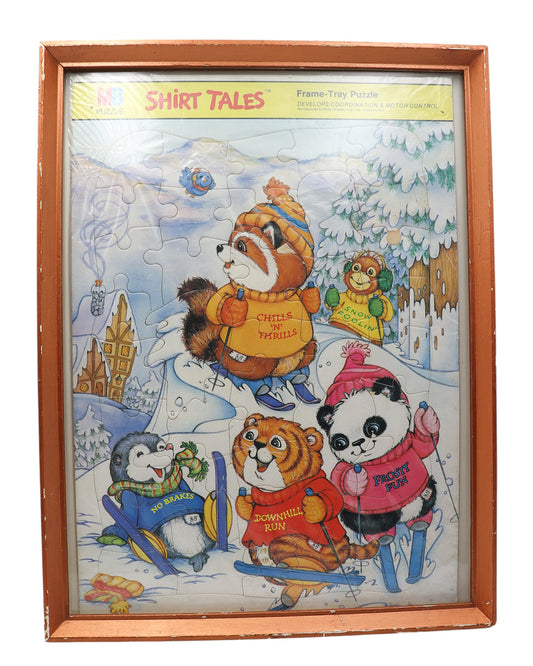 1982 Milton Bradley "Shirt Tales" framed puzzle