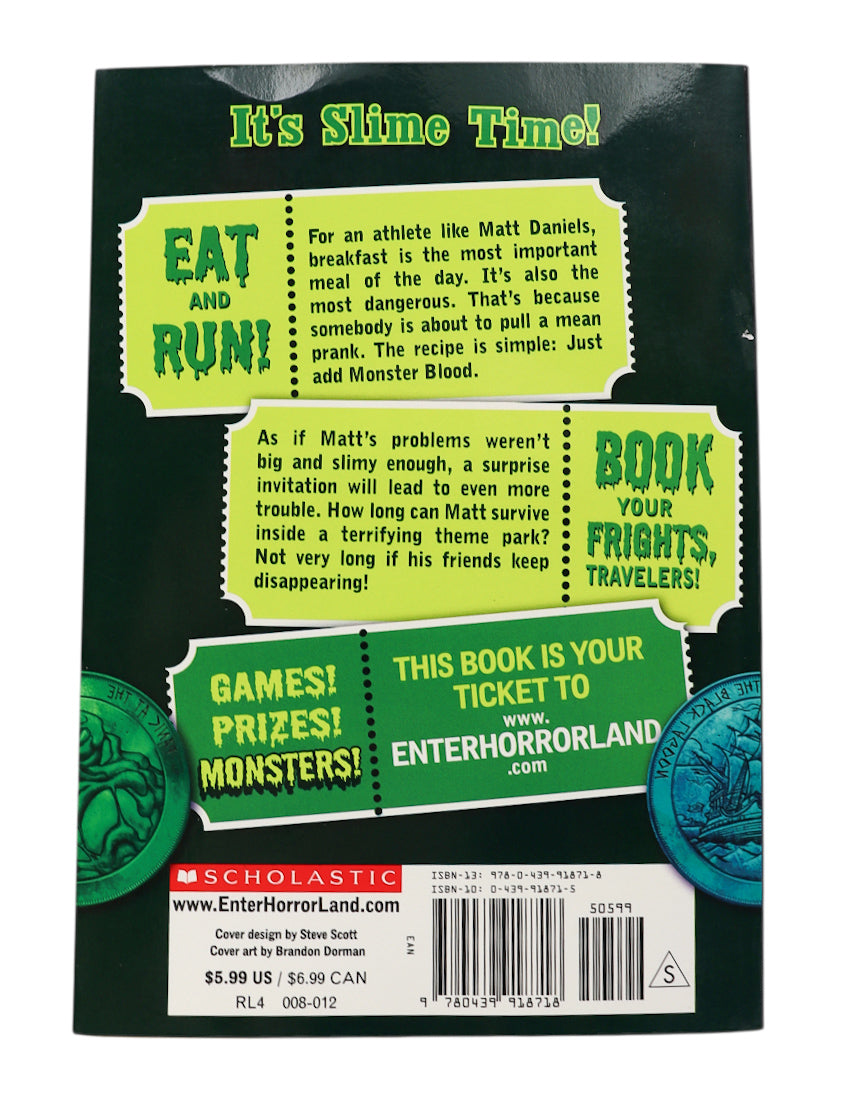 Goosebumps Horrorland Monster Blood For Breakfast Book