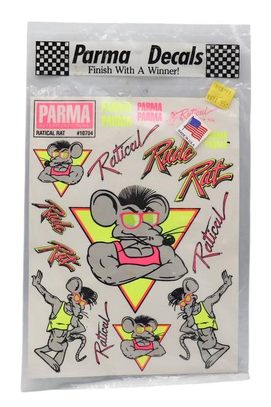 1997 Parma International #10704 "Ratical Rat" RC/Slot Car Decal Sheet