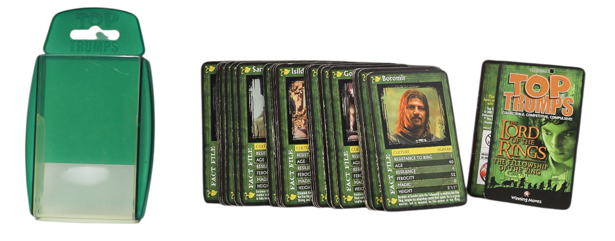 2002 Lord Of The Rings: The Fellowship Of The Ring Top Trumps Card Game