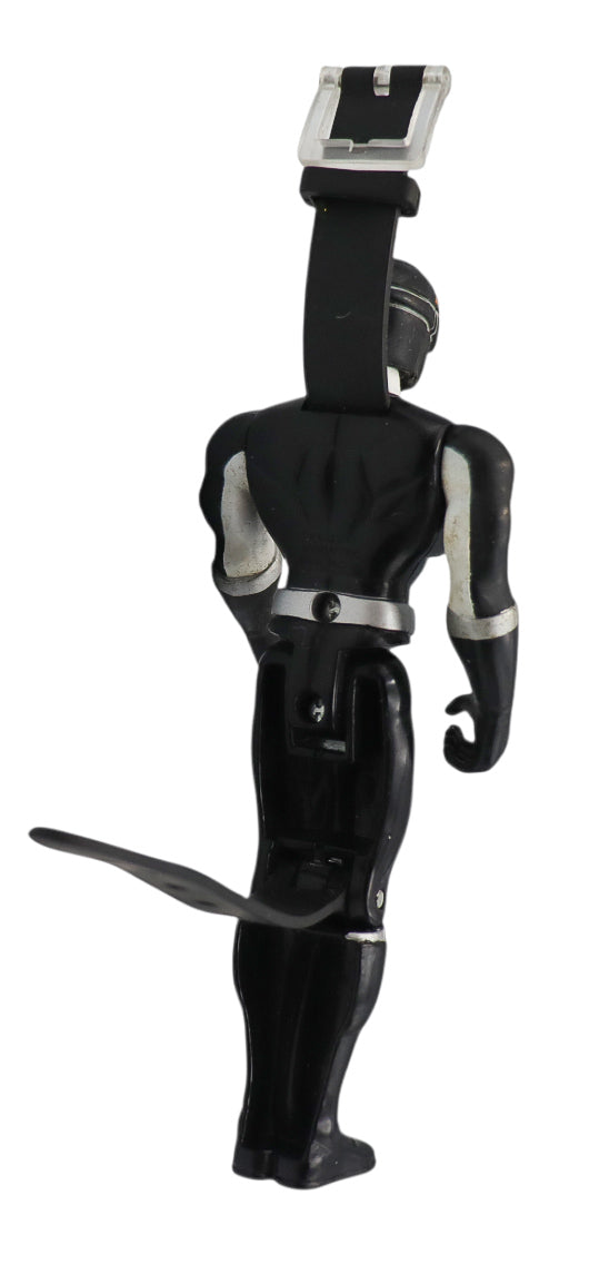 2006 Bandai Power Rangers Black Ranger Figure Wristwatch