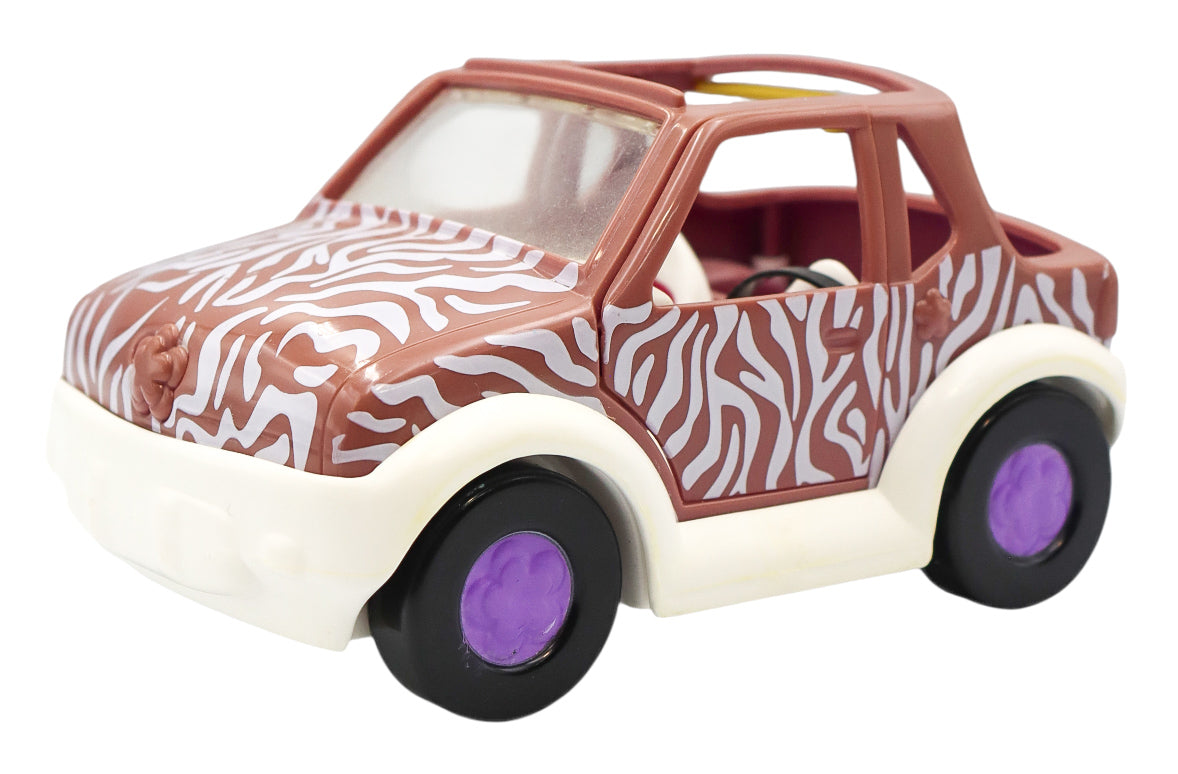 2001 Origin Mattel Polly Pocket Purple Zebra Jeep Car