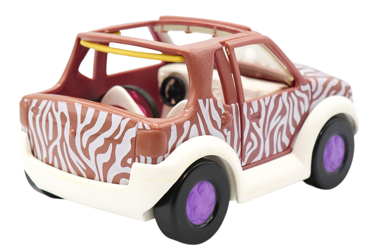 2001 Origin Mattel Polly Pocket Purple Zebra Jeep Car