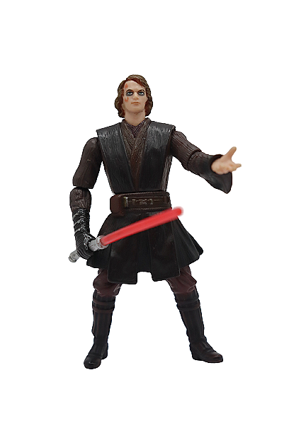 2005 Hasbro Star Wars Anakin Skywalker slashing attack action figure