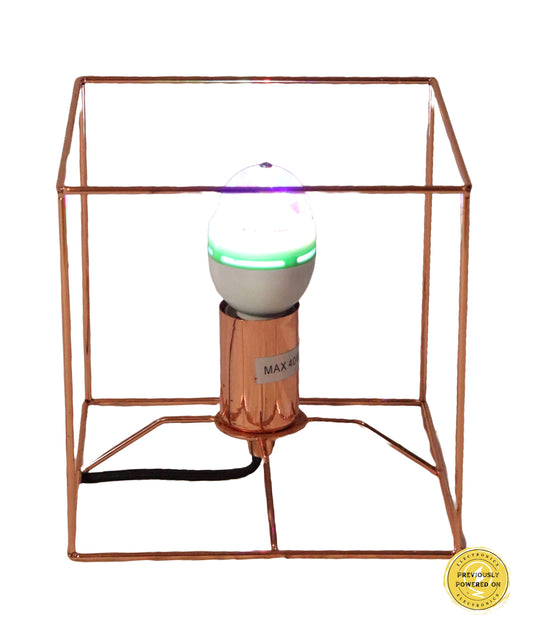 Cube Lamp with party bulb