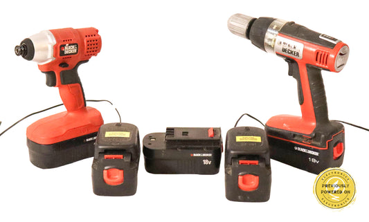 Black & Decker 18V Drill & Impact Driver Set