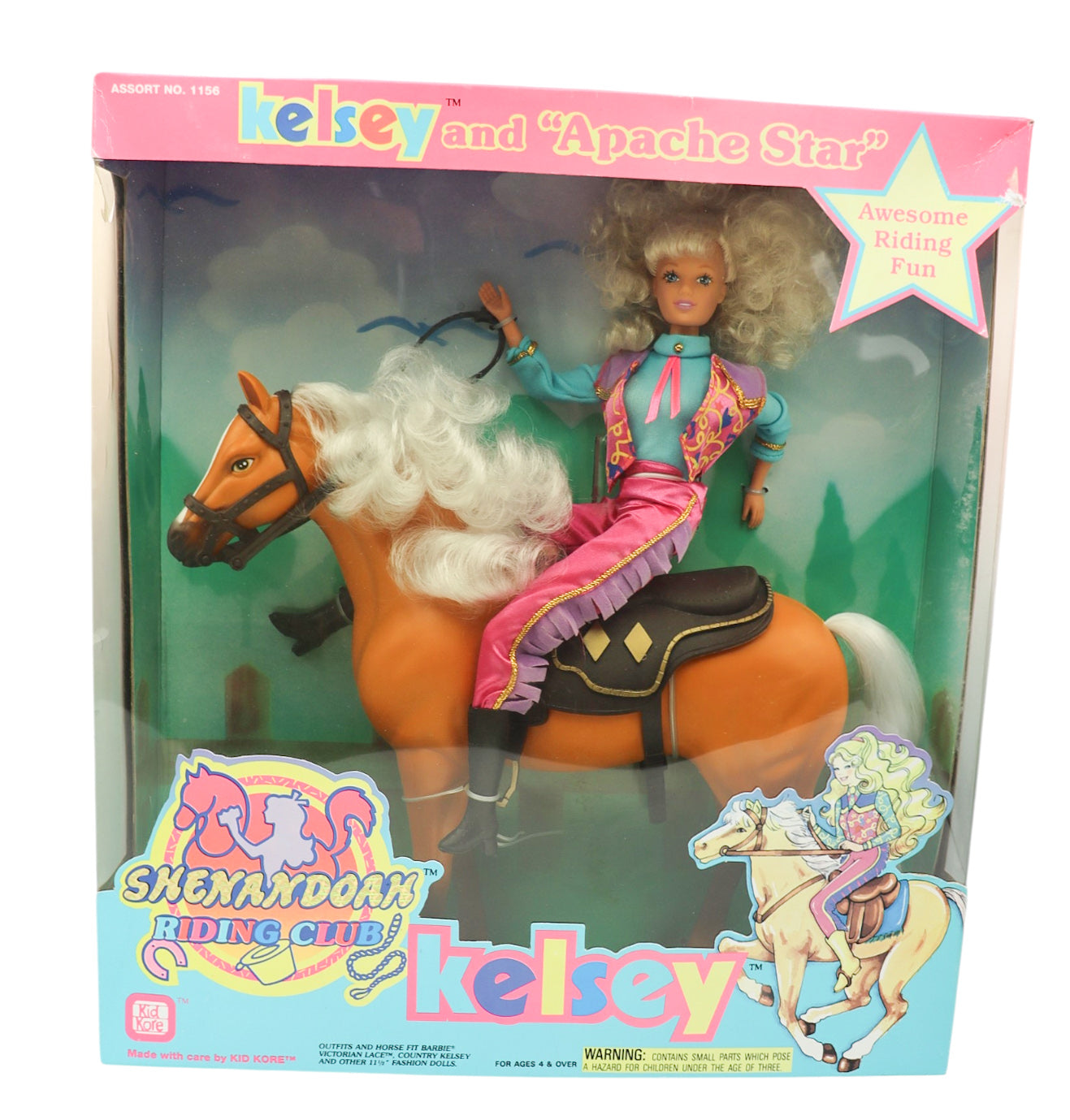 1989 Kid Kore Shenandoah Riding Club Kelsey And Apache Star Gift Set
