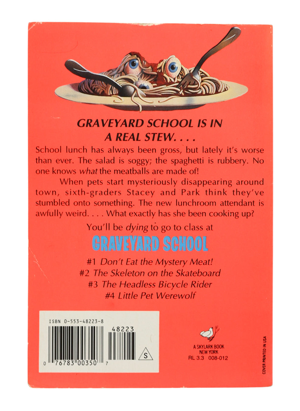 Graveyard School Don't Eat The Mystery Meat! Book