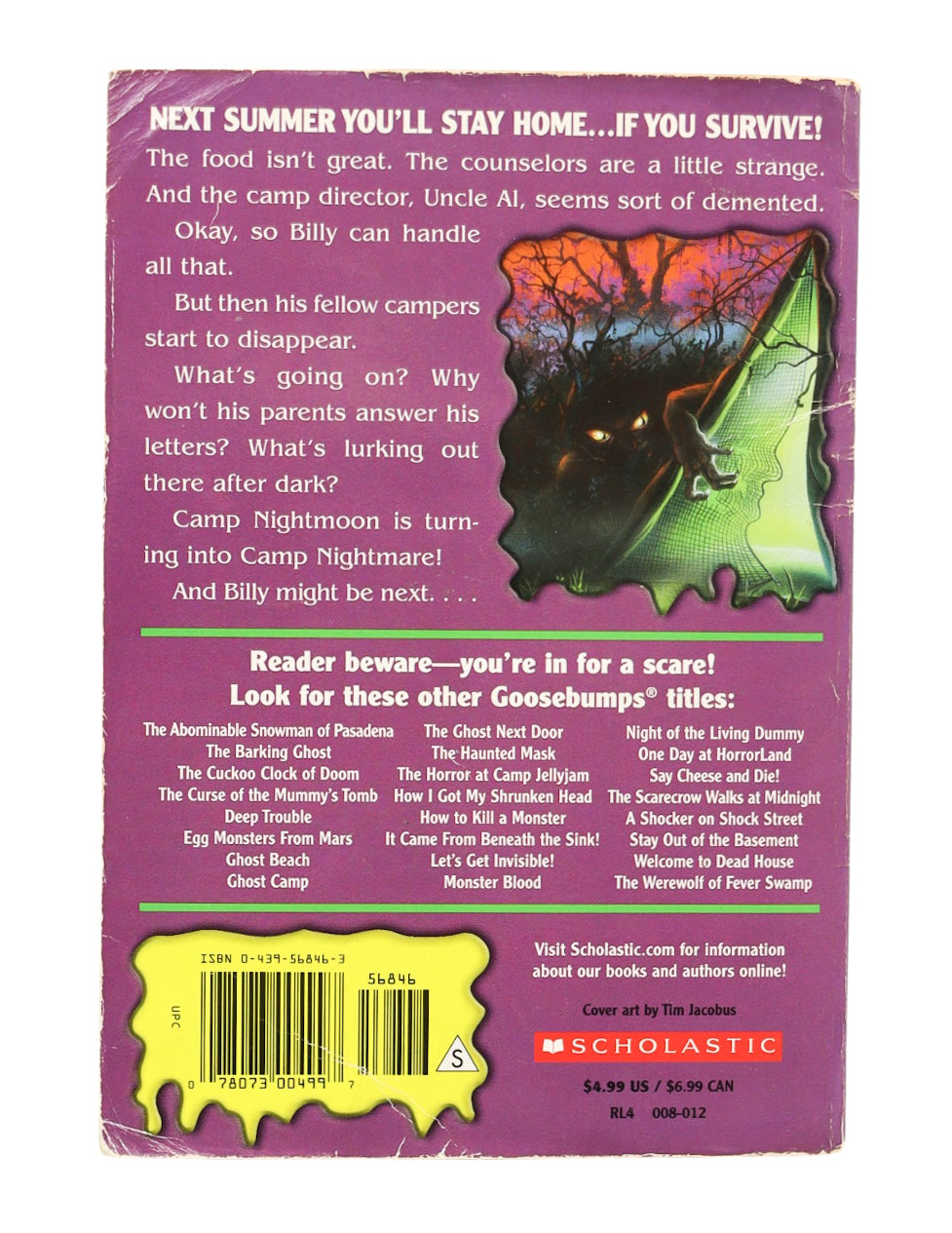 Goosebumps Welcome To Camp Nightmare Book