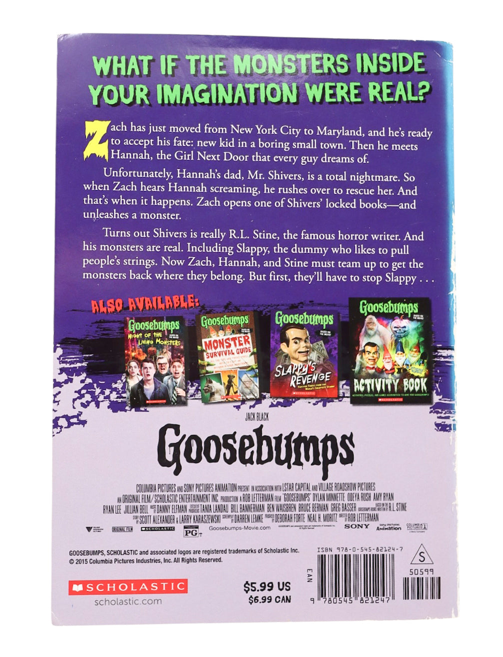 Goosebumps Movie Novel Book