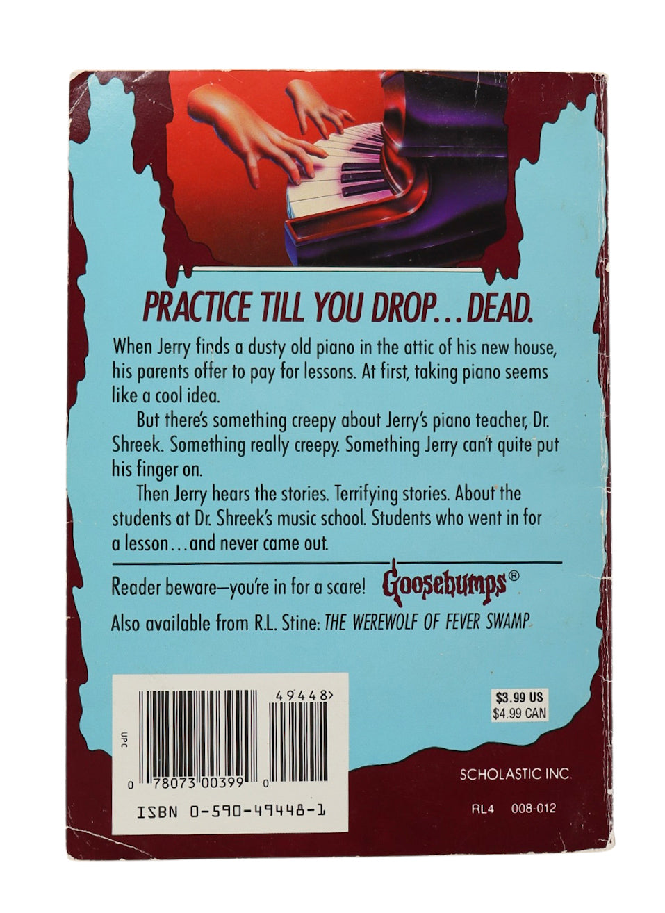 Goosebumps Piano Lessons Can Be Murder Book