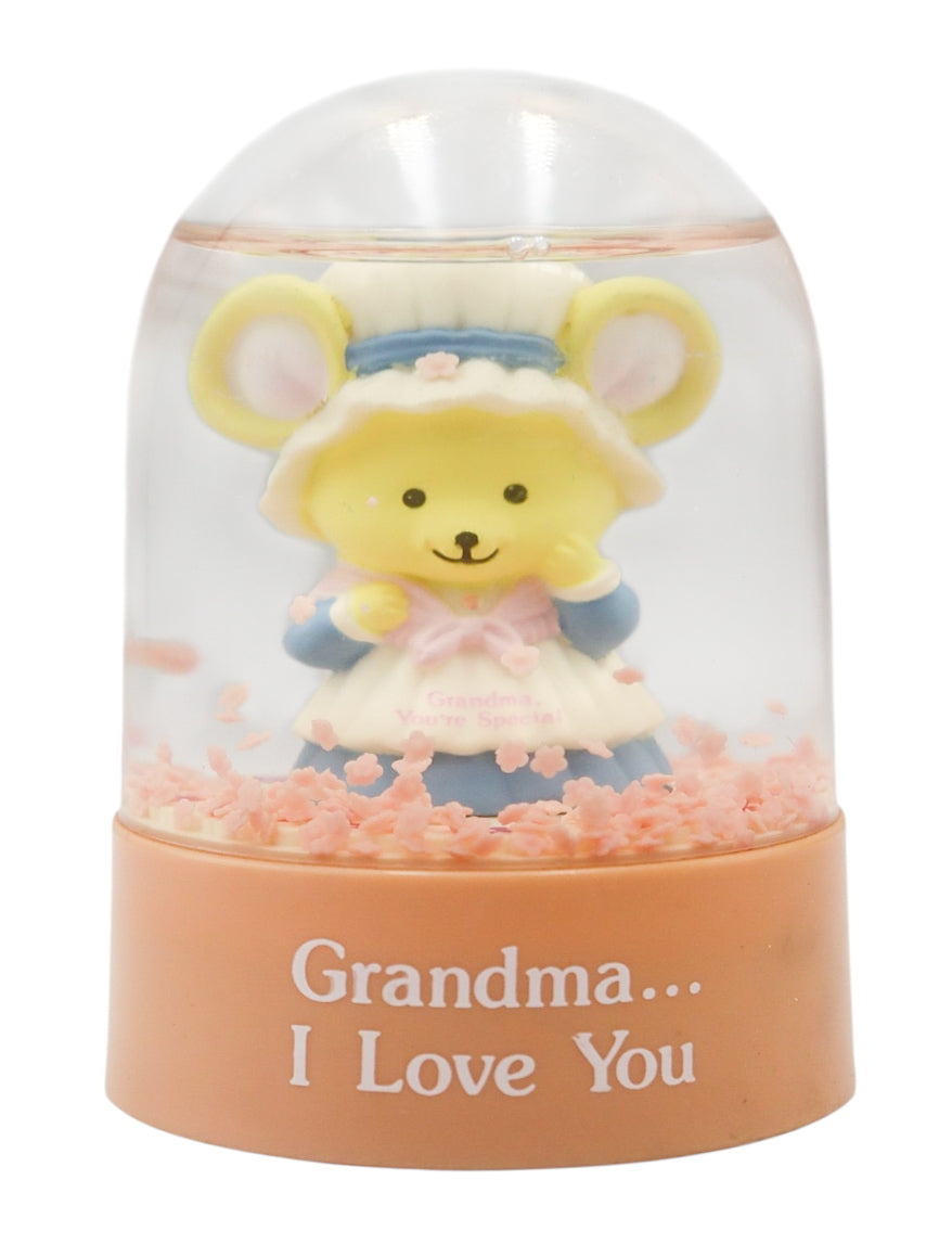 1980s Russ Berrie Mini Snow Globe Grandma... I Love You