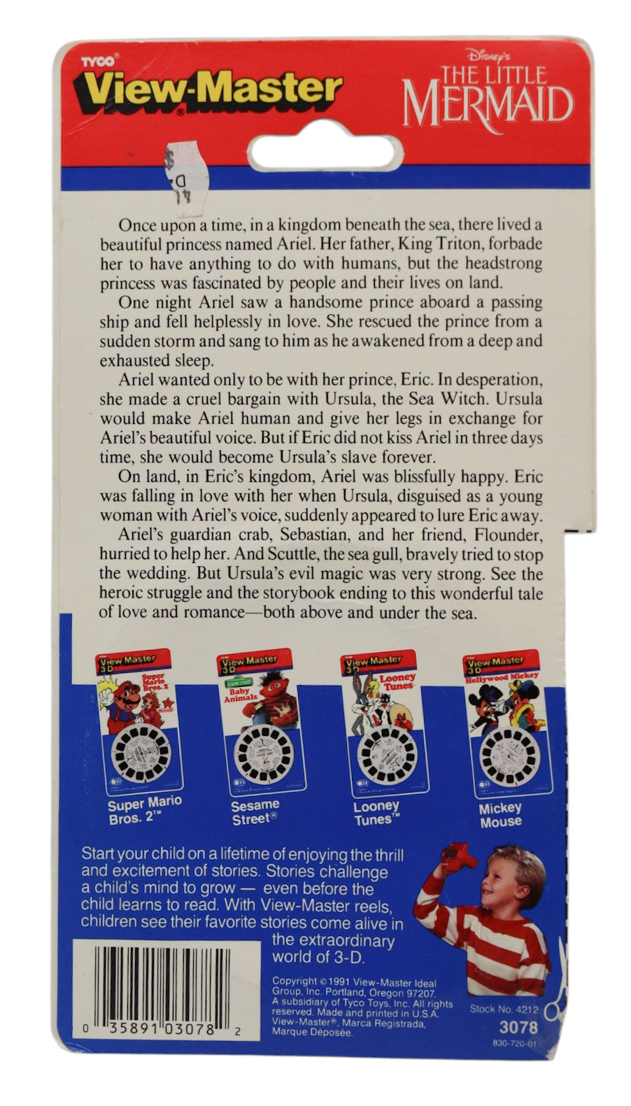 1991 Tyco View-Master 3-D Reels Disney The Little Mermaid