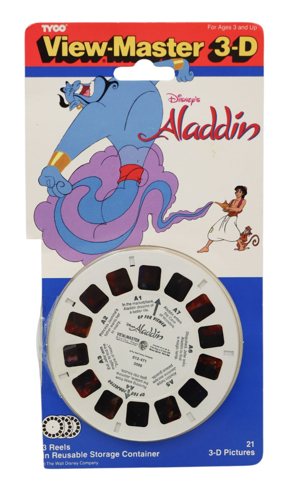 1993 Tyco View-Master 3-D Reels Disney Aladdin