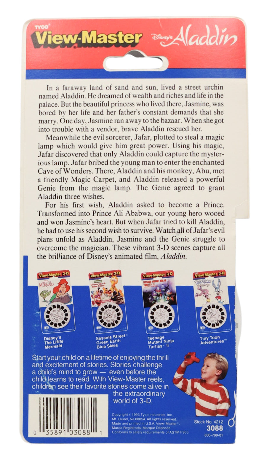 1993 Tyco View-Master 3-D Reels Disney Aladdin