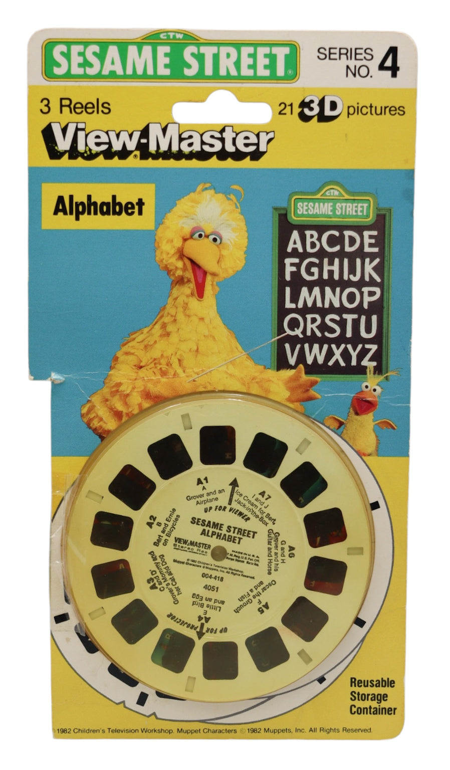 1982 Tyco View-Master 3-D Reels Sesame Street Alphabet